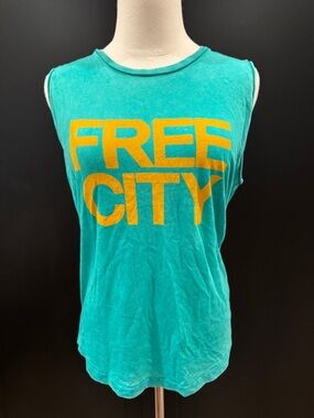 FREECITY Muscle Top - Cotton Neighborhood Kelly Green - Size Small - Like New